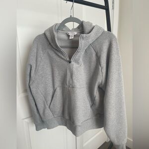 Athleta Gray Half-Zip Hoodie